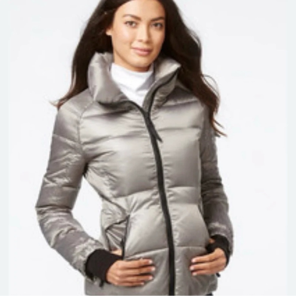 S13 Freestyle Bomber Down Puffer Jacket in Silver Size XS